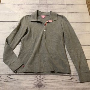 Lilly Pulitzer Grey Long Sleeve Shirt Size XS